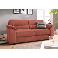 sit&more 3-Sitzer SIT & MORE "Montego", orange (terra), B:196cm H:88cm T:90cm, Struktur (100% Polyester);Luxus-Microfaser ALTARA NUBUCK (100% Polyester);Luxus-Microfaser (90% Polyester, 10% Polyamid), Sofas, mit Federkern