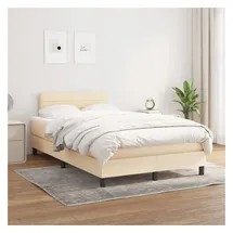 vidaXL Boxspringbett 140 x 200 cm Creme