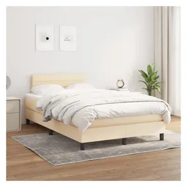 vidaXL Boxspringbett 140 x 200 cm Creme