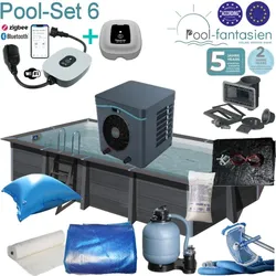 Gre Composite Rechteckpool 606 x 326 x124 cm SET 6