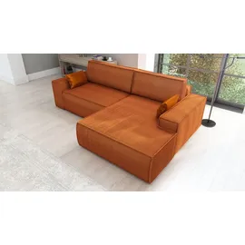 mebloland Ecksofa TOR mit Schlaffunktion. Farbe: Terra. - Braun