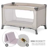 hauck Reisebett Set Dream'n Play inkl. Alvi Reisebett Matratze & Insektenschutz - Beige