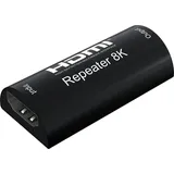 PremiumCord 8K HDMI Repeater bis zu 25 m, HDMI 2.1, Auflösung 8K 4320p @ 60Hz, 4K 2160p @ 120Hz, Full HD 1080p, 3D, HDCP 2.2, Farbe schwarz