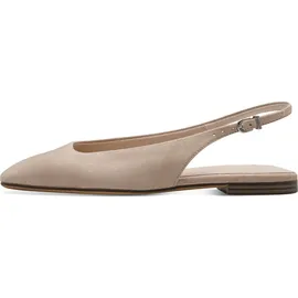 TAMARIS Damen, Sling Pump flach, beige, 38 EU