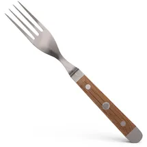 Güde Solingen - Tafelgabel geschmiedet, 9 cm, Fasseichenholz, ALPHA FASSEICHE, Doppelkropf, Handmade Germany