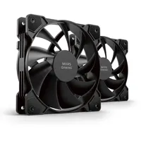 Mars Gaming MF-PROX2 Schwarz, Kit 2 120mm Lüfter, Anti-Vibrationssystem, Ultra-leise, Dualer Anschluss 3PIN + 4PIN
