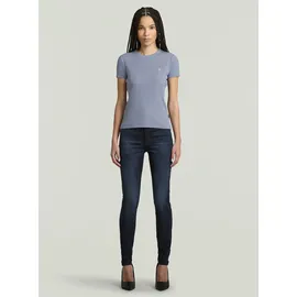 G-Star Rib Cap Sleeve T-Shirt - Hellblau - Damen, - L,