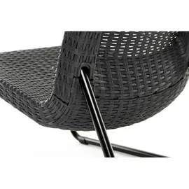 KETER Terrassenmöbel-Set 3-tlg. Rio Graphitgrau - Grau