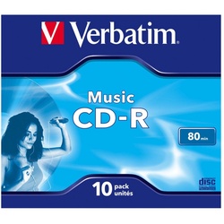Verbatim CD-Rohling Music CD-R 700 MB, 16x, 10er Pack CD-Rohlinge