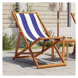 vidaXL Strandstuhl Klappbar Blau