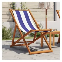 vidaXL Strandstuhl Klappbar Blau