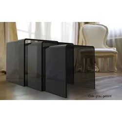 Olivea Beistelltisch Glas 3er Set