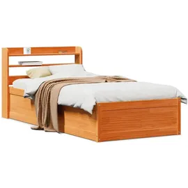vidaXL Massivholzbett 100 x 200 cm Braun
