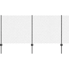 vidaXL Zaun 1 x 10 m Grau/Stahl