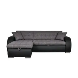 Ecksofa  Aries , grau , Maße (cm): B: 242 H: 80 T: 161