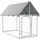 vidaXL Outdoor-Hundezwinger mit Dach 200 x 100 x 150 cm Stahl Silber