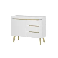 Sideboard , weiß , Maße (cm): B: 107 H: 83