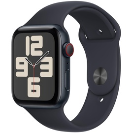 Apple Watch SE 2023 GPS + Cellular 44 mm Aluminiumgehäuse mitternacht, Sportarmband mitternacht S/M