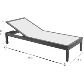 miliboo Naveen Sonnenliege 200 x 60 x 30 cm Weiß