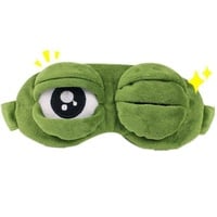 Nette Frosch Schlaf Augenmaske Grün Cartoon,3D Frosch Augenklappe Augenmaske, Schlaf lustige Kreative Cartoon Frosch Augenmaske Schlaf Reise Maske