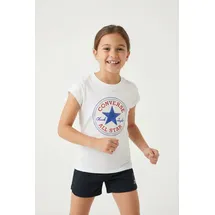 Converse T-Shirt CNVG TIMELS CHUCK PATCH TEE für Kinder, mit Rundhalsausschnitt, aus Baumwolle und Polyester weiß L/XL (152/158)
