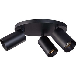 Antidark - SpotOn Circle3 Decken/Wandleuchte Schwarz - cm - 12.5 cm