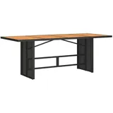 vidaXL Gartentisch 190 x 80 x 74 cm Schwarz
