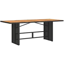 vidaXL Gartentisch 190 x 80 x 74 cm Schwarz