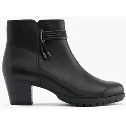 Leder Komfort Stiefelette - Damen - schwarz
