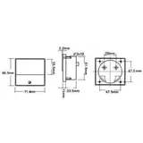 VELLEMAN Analoges Einbau-Spannungsmessgerät 30 V DC