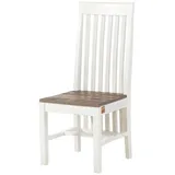 MASSIVMOEBEL24.DE Stuhl Mango 45x51x108 weiß lackiert TOULOUSE #113