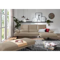 W.Schillig Ecksofa broadway, Designsofa mit tollem Sitzkomfort, Sitztiefenverstellung, Kopfteil- & Seitenteilverstellung, Breite 291cm braun