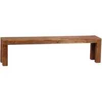 FineBuy Sitzbank Akazie Braun 180 x 35 cm