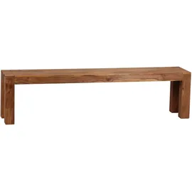 FineBuy Sitzbank Akazie Braun 180 x 35 cm
