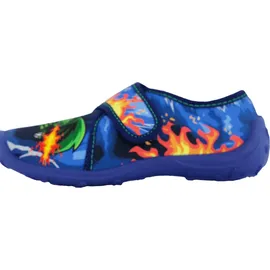 Fischer Schuhe Klett-Hausschuh Blau 35