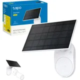 Tapo Solarpanel - Flexibel Installiert Mit Winkeleinstellung, Hocheffiziente 45-Min-Solarladung für Ganztägigen Gebrauch, IP65 Wetterfest, Funktioniert Mit Allen Batteriebetriebenen Kameras