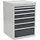 Bedrunka & Hirth Schubladenschrank H1019xB705xT736mm lichtgrau/grau 7 Schubl.Vollauszug