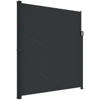 VidaXL Seitenmarkise Ausziehbar Schwarz 220x500 cm