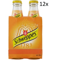 12x Schweppes Arancia Orangenlimonade Glasflasche ( 4 x 18cl ) erfrischend