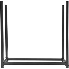 Quick Star Kaminholzregal Metall 113 x 25 x 115 cm mit Schutzhülle Grau