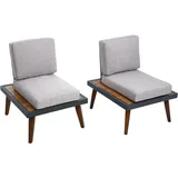 Estexo Gartenstuhl 2er Set 0 x 0 x 0 cm grau