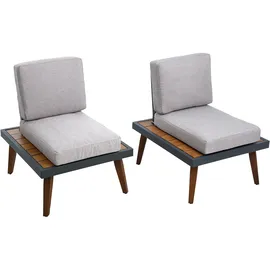 Estexo Gartenstuhl 2er Set 0 x 0 x 0 cm grau