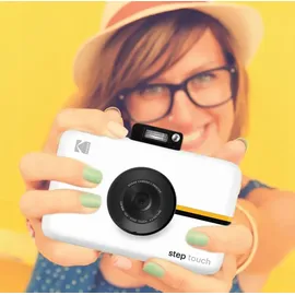 Kodak Step Touch | 13MP Digitalkamera & Instant-Drucker mit 3,5"-LCD-Touchscreen-Display, 1080p HD-Video, 10x optischer Zoom, Selfie-Spiegelung, Editing-Suite, Bluetooth & ZINK-Drucktechnik | Weiß