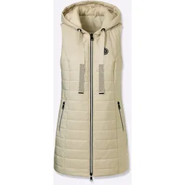 Inspirationen Longweste INSPIRATIONEN, Damen, Gr. 50, sand, 100% Polyester, unifarben, Westen Longweste