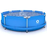 Avenli Frame Pool Aufstellpool Rund 300 x 76 cm Blau ohne Pumpe mit Reparaturset