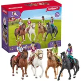 schleich HORSE CLUB | Ausritt 72221 | 4 bewegliche Figuren und 4 Pferde | tolles Geschenk für Mädchen und Jungen | Pferde Spielzeug für Kinder ab 5 Jahren | Set aus 40 Teilen | exklusiv bei Amazon