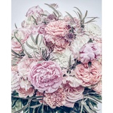 KOMAR Vliestapete Rosa, Rot, Weiß, Floral, 200x250 cm, Fsc, Tapeten Shop, Vliestapeten