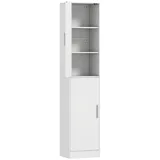 Homcom Badezimmerschrank 40 x 35 x 180 cm Weiß MDF/Spanplatte