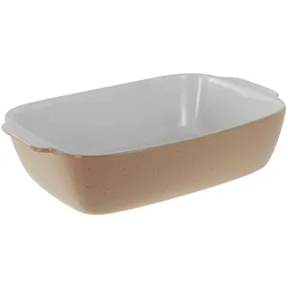 CreaTable Auflaufform B 32 cm BIG, Taupe - 32 x 21 cm - Steinzeug - mit Griffen