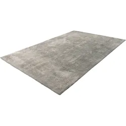 Teppich KAYOOM "Bali 110", silber (silbergrau), B:160cm H:40mm L:230cm, Polyester, Teppiche, flauschig und weich, UNI-Farben, hochflorig, hochwertiges Material